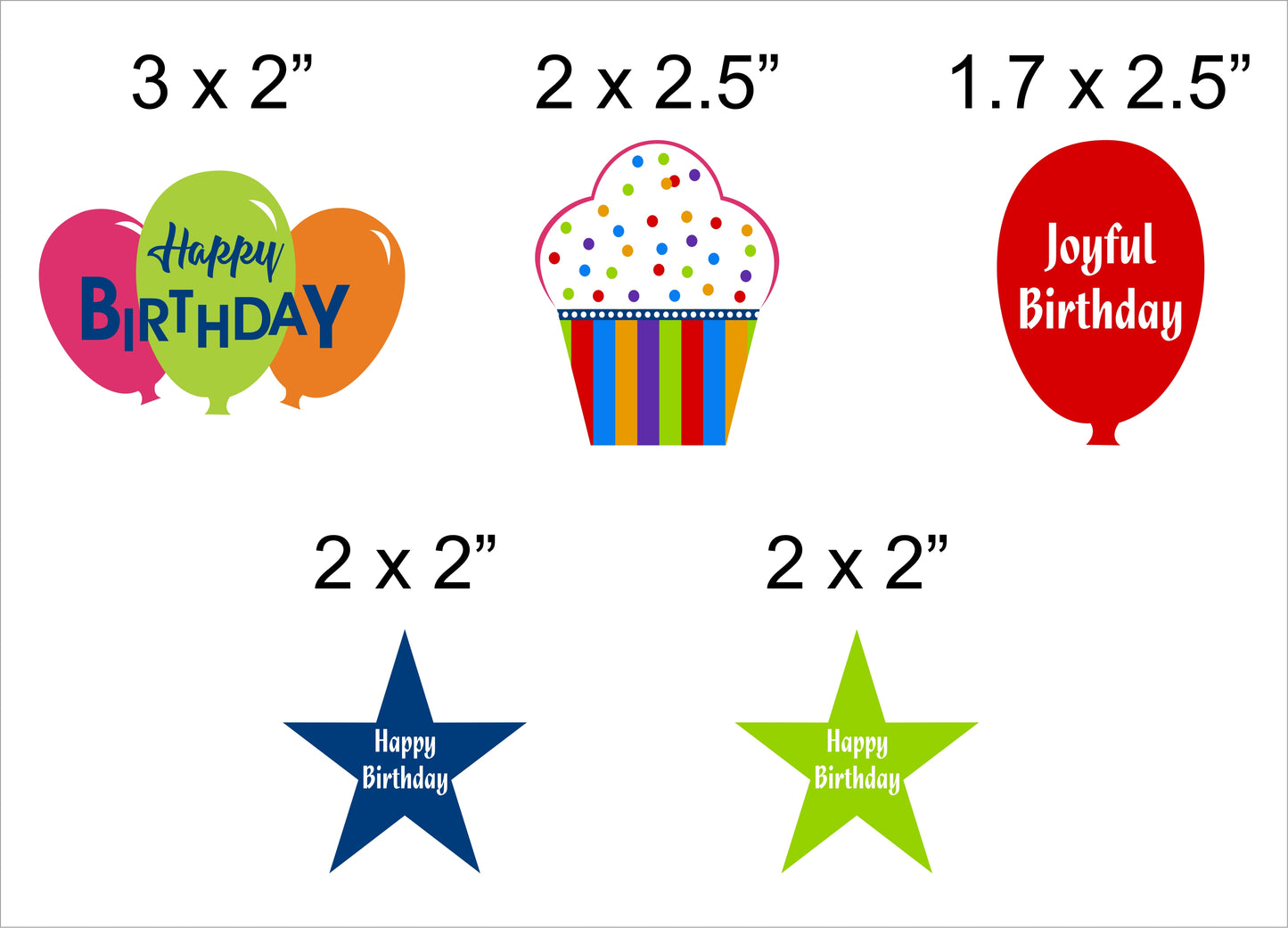 Joyful Theme Birthday Cake Topper /Cake Decoration Kit