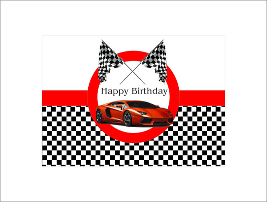 Cars Birthday Party Backdrop