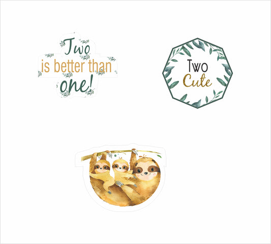 Twins Baby Theme Birthday Party Cupcake Toppers for Decoration