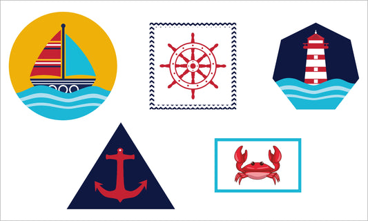 Nautical Ahoy Theme Birthday Party Paper Decorative Straws