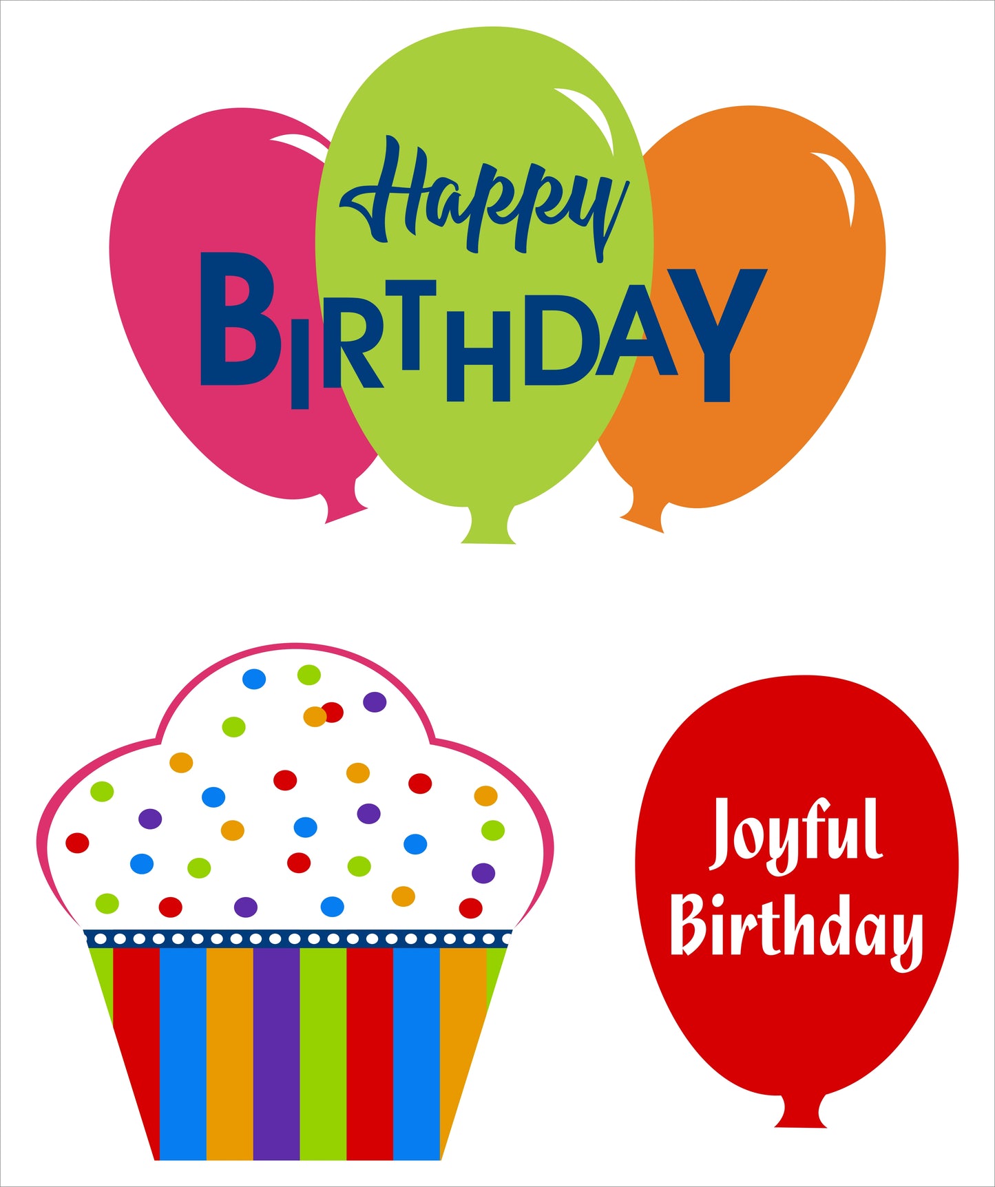 Joyful Birthday Table Toppers for Decoration