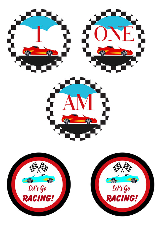 Cars Am One Banner Birthday Decoration