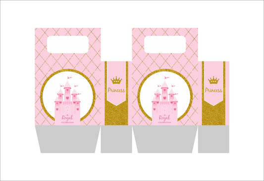 Crown Princess-Girls Favor Box/Return Gift Tag(Pack Of 6)