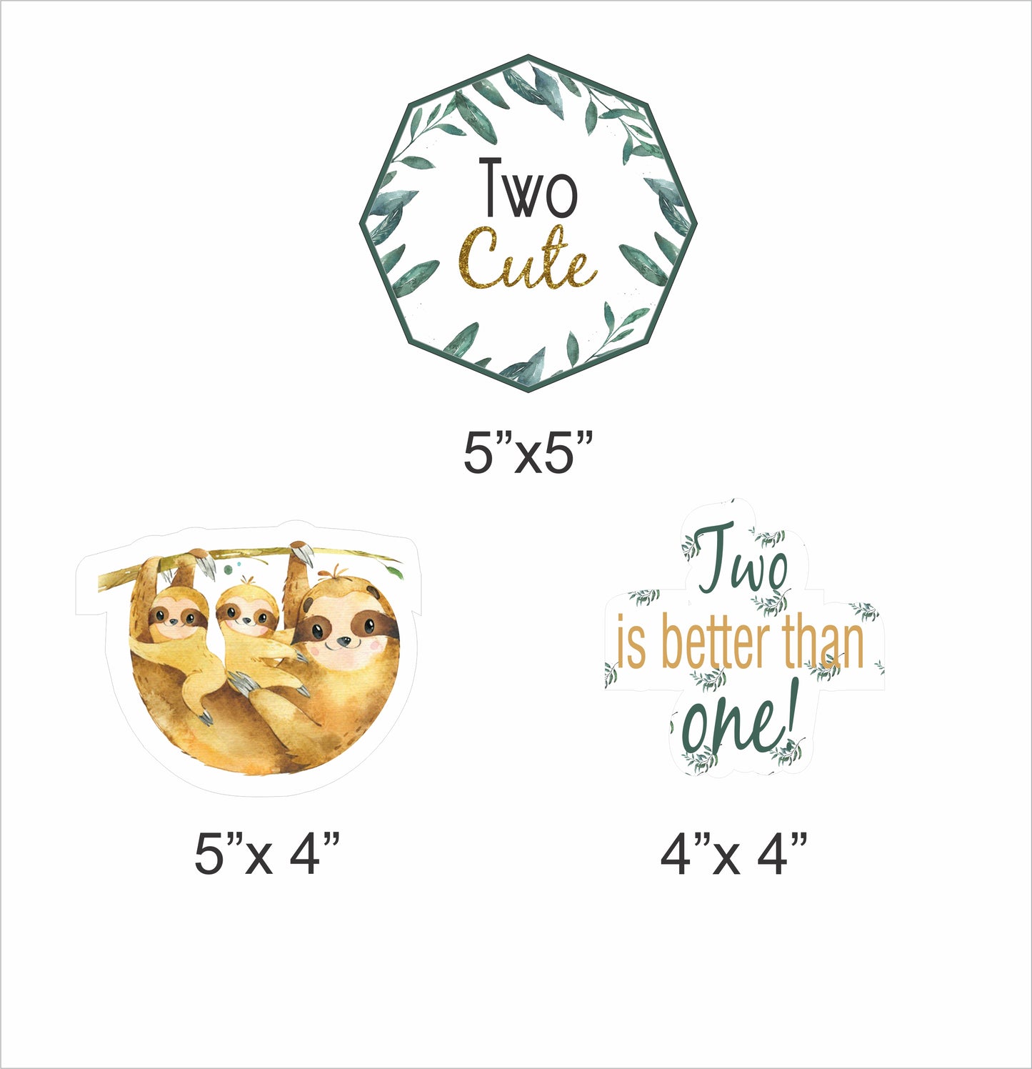 Twins Baby Table Top For Baby Welcome Decoration