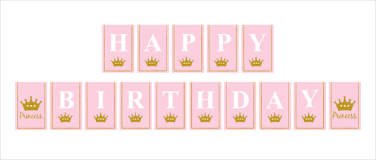 Princess Birthday Party Banner for Decoration
