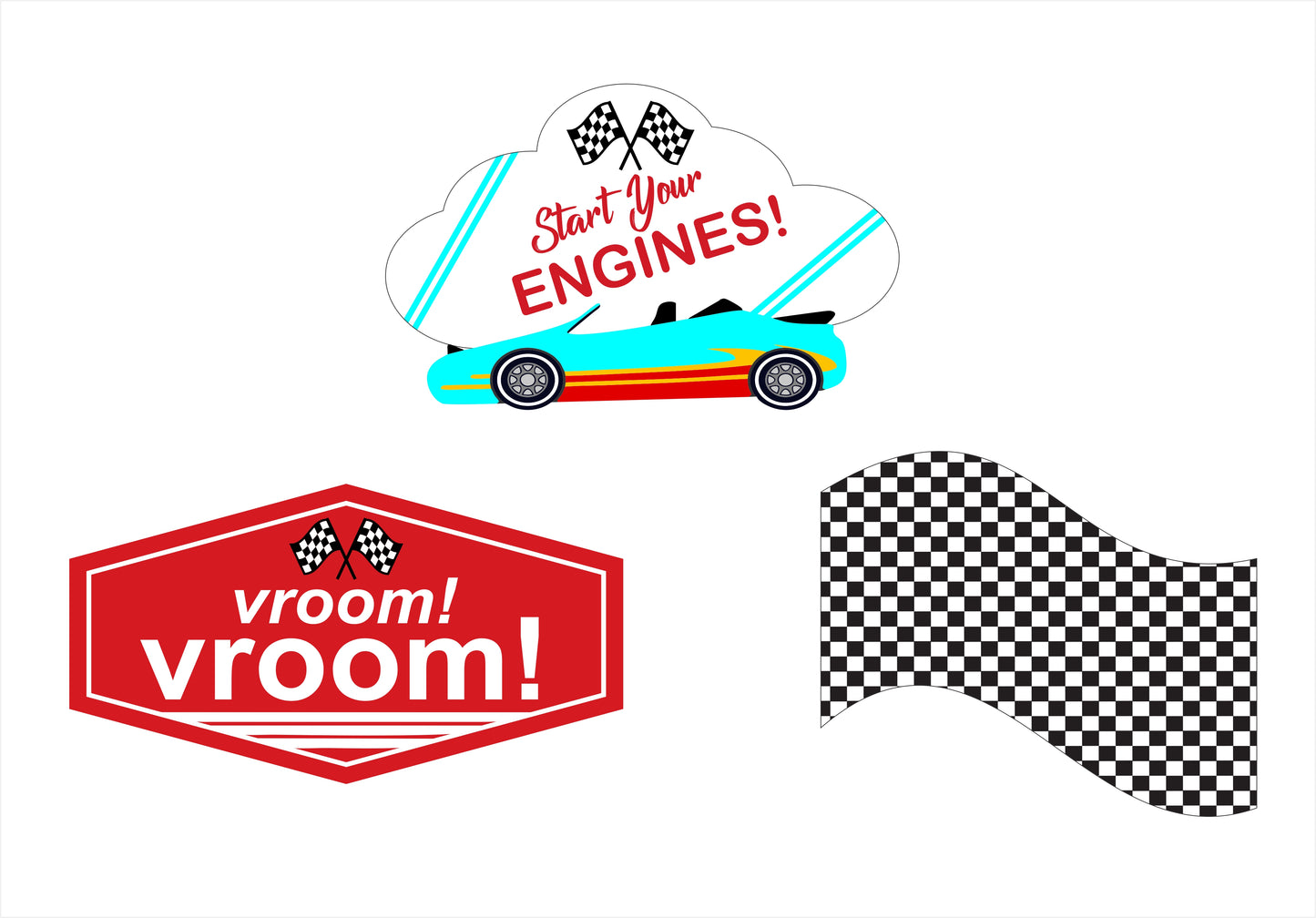 Cars Birthday Party Theme Hanging Set for Decoration