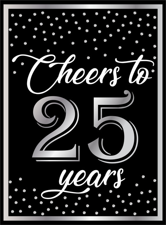 25th Anniversary or Silver Jubilee Welcome Board