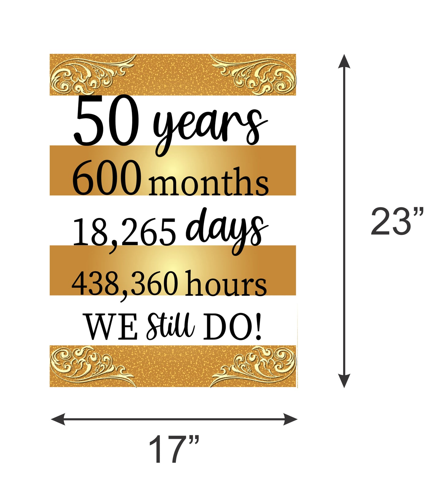 50th Anniversary Party Welcome Board For Decorations
