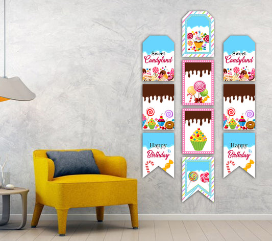 Candy Land Theme Birthday Party Hanging Set for Decoration
