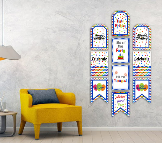 Joyful Theme Birthday Paper Door Banner for Wall Decoration