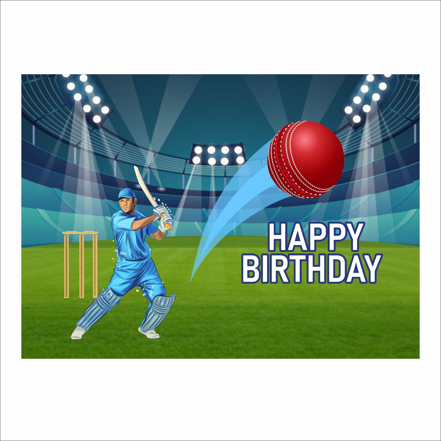 Cricket Theme Birthday Party Backdrop