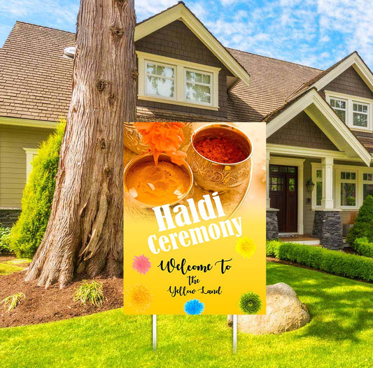 Haldi Ceremony Theme Party Welcome Board