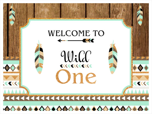 Wild One Birthday Party Welcome Board