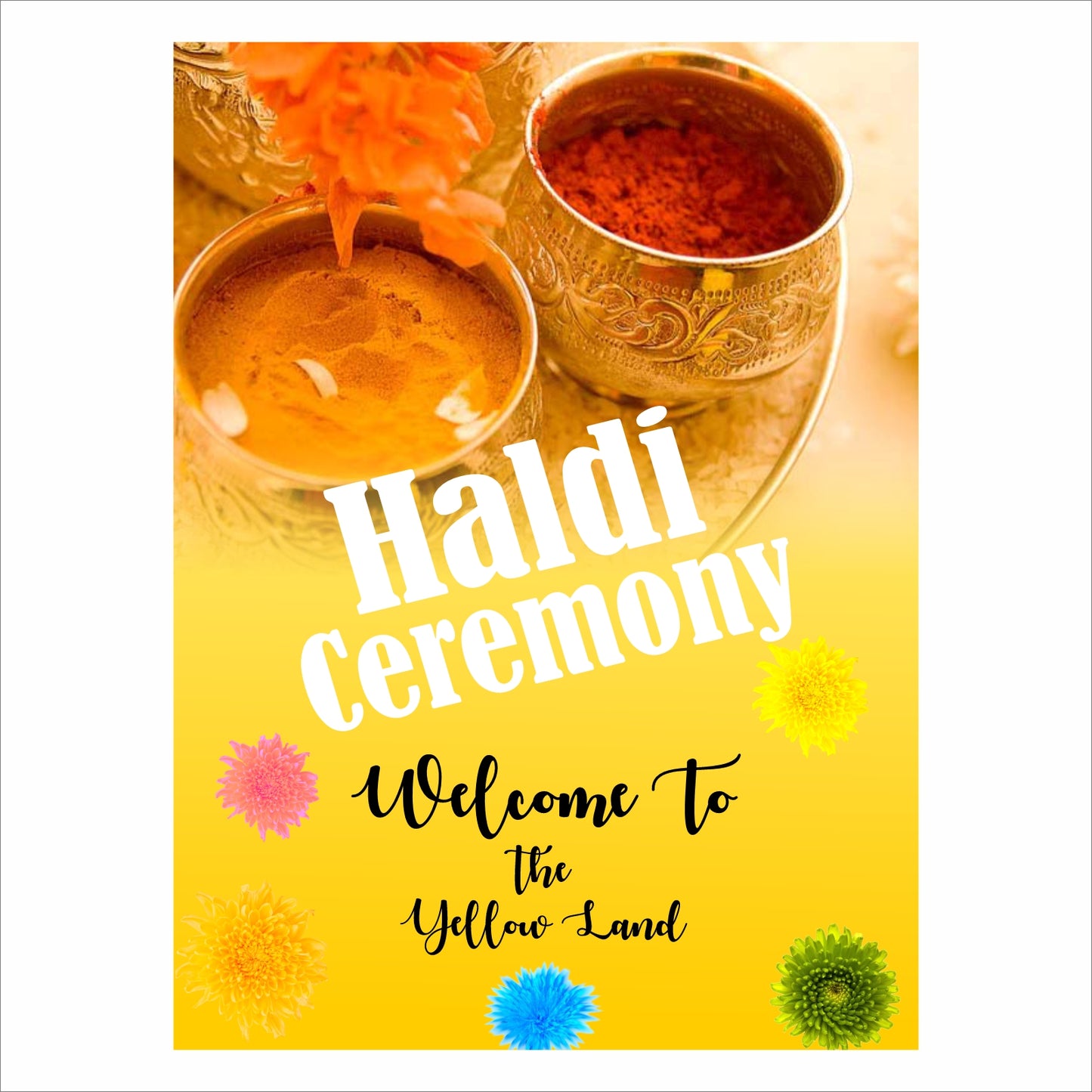 Haldi Ceremony Theme Party Welcome Board
