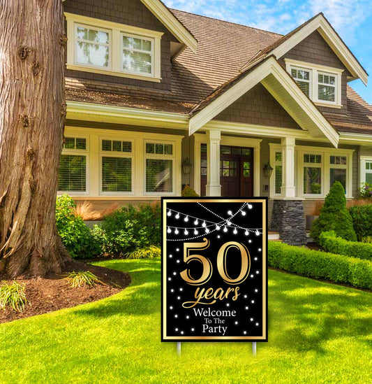 50th Anniversary Party Welcome Board For Decorations