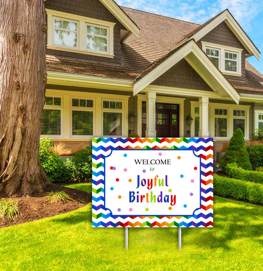Joyful Theme Birthday Welcome Board
