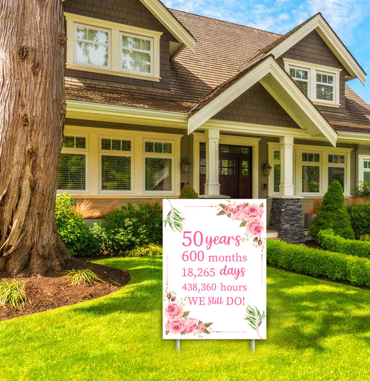 50th Anniversary Party Welcome Board For Decorations