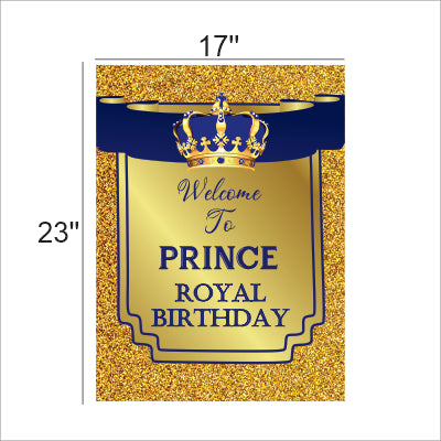 Prince Birthday Party Welcome Board