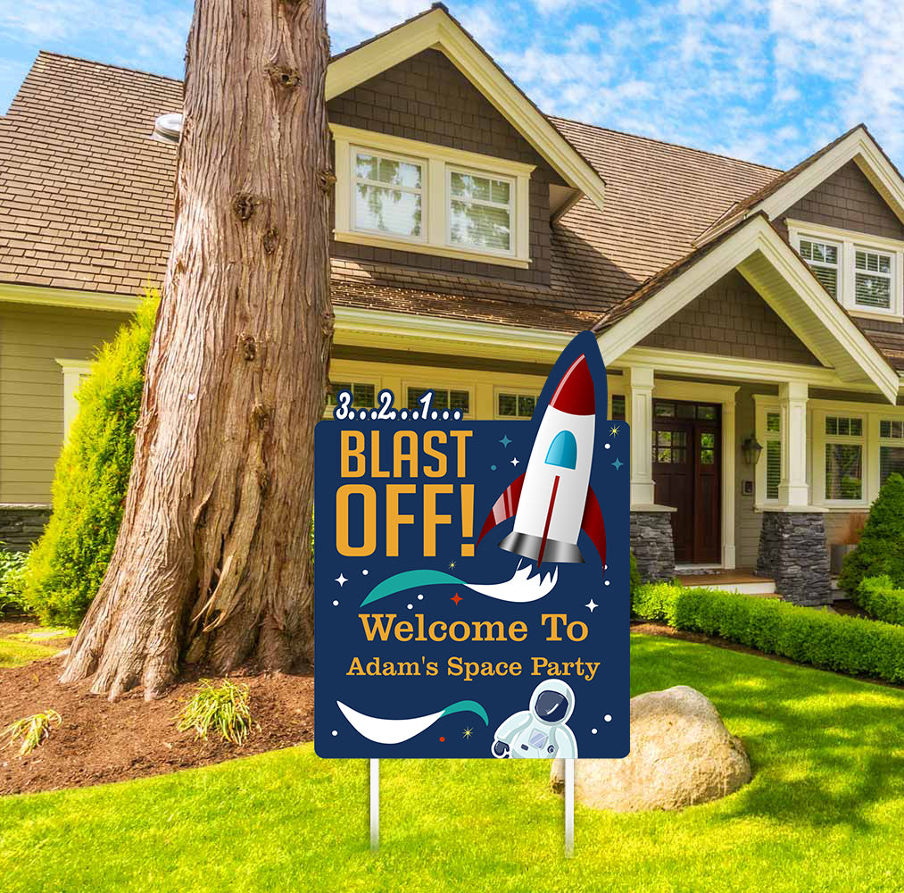 Space Theme Birthday Party Welcome Board