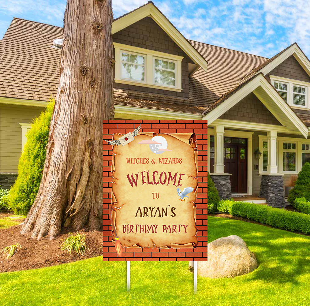 Harry Potter Theme Birthday Party Welcome Board