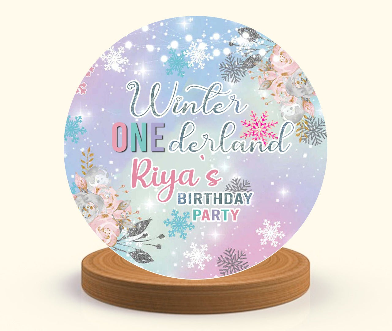 Winter Wonderland Theme Birthday Party Backdrop