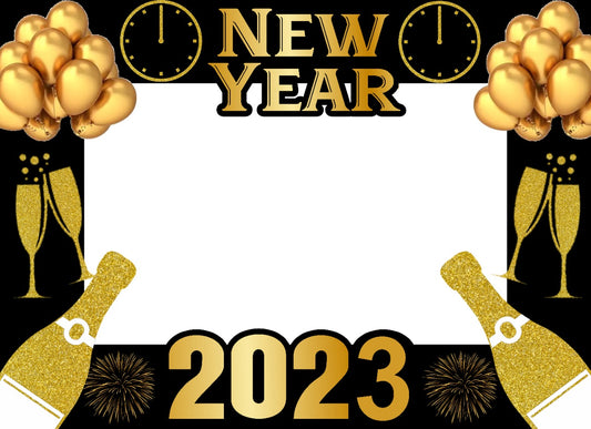 New Year Party Selfie Photo Booth Picture Frame