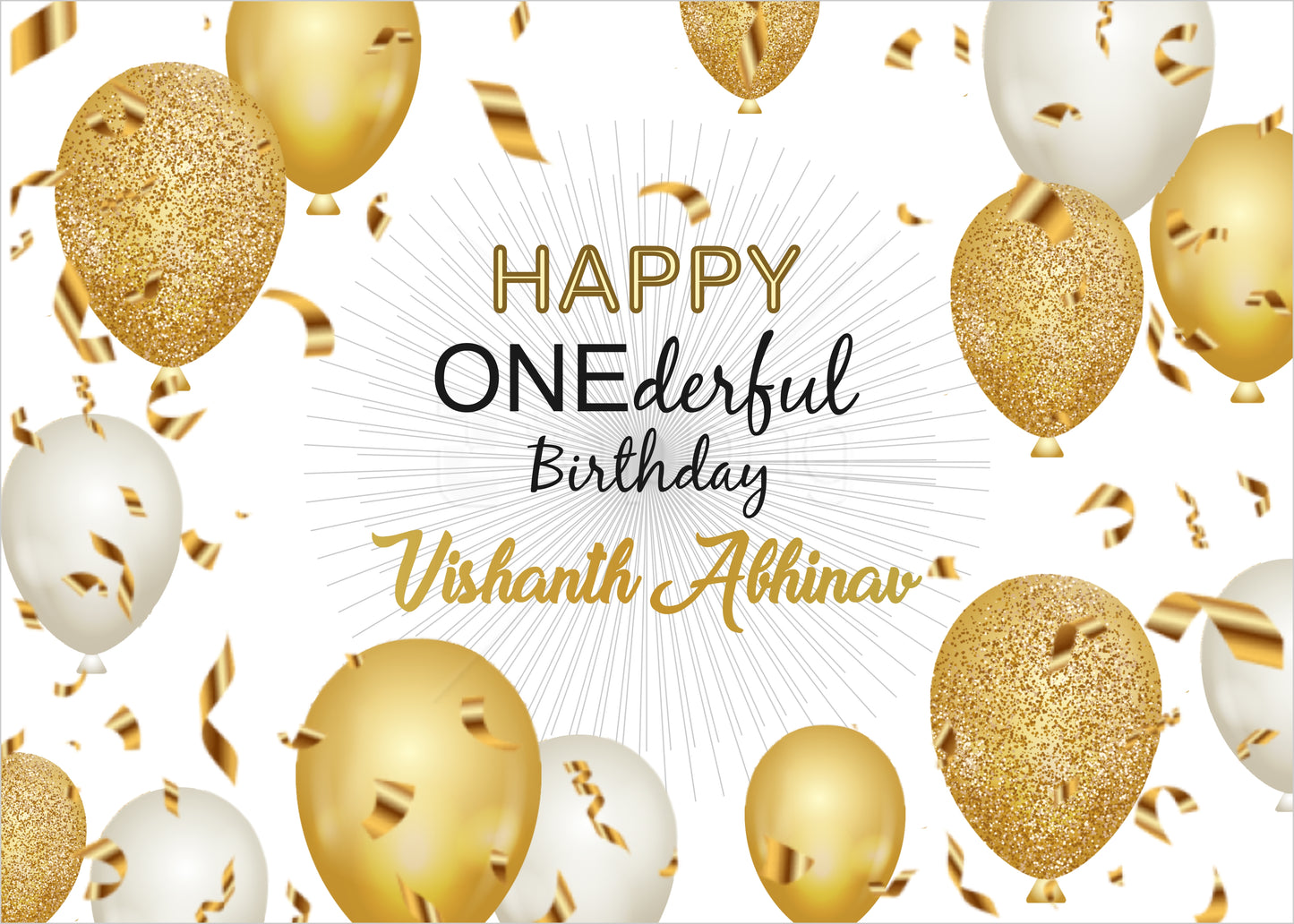 Personalize Birthday Backdrop Banner