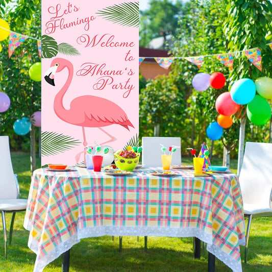 Flamingo Customized Welcome Banner Roll up Standee (with stand)