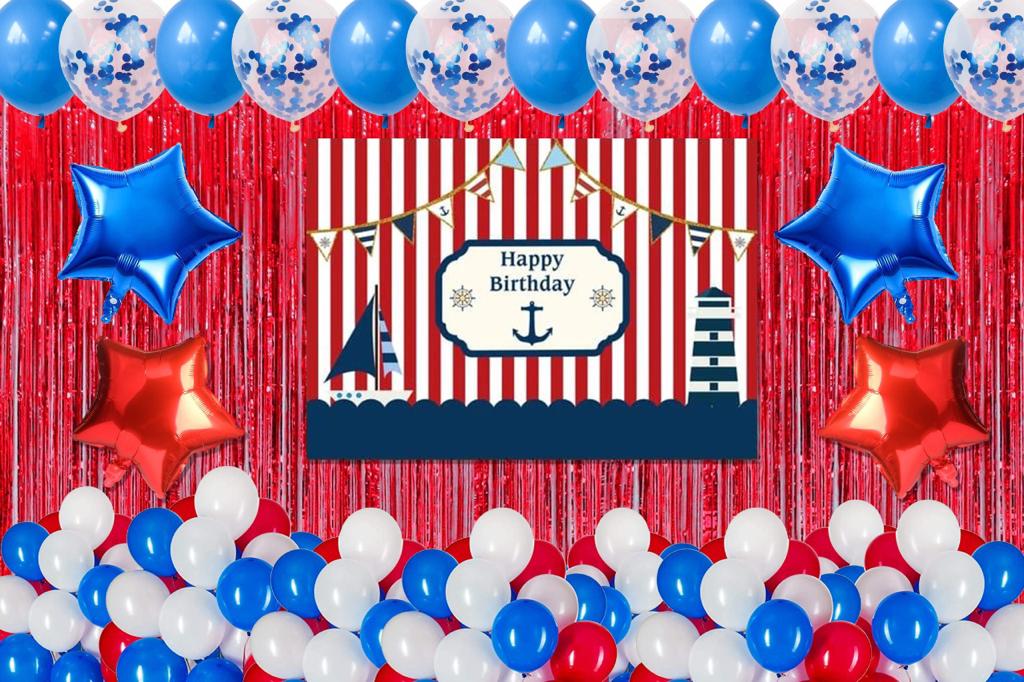 Nautical Ahoy Theme Birthday Party Complete Party Set