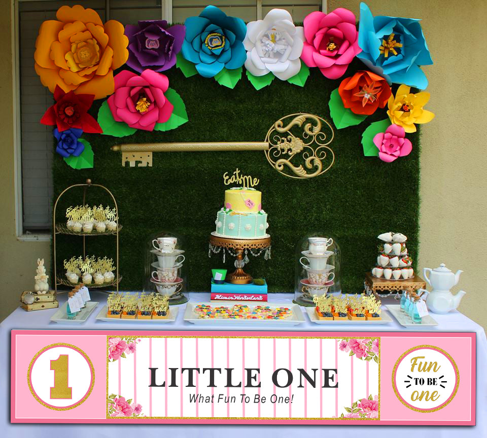 One Is Fun First Birthday Long Banner for Decoration