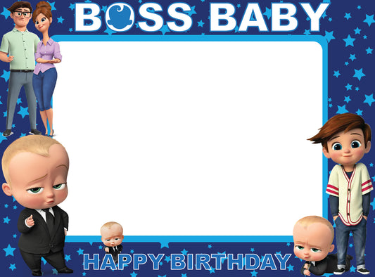 Boss Baby Birthday Party Selfie Photo Booth Frame