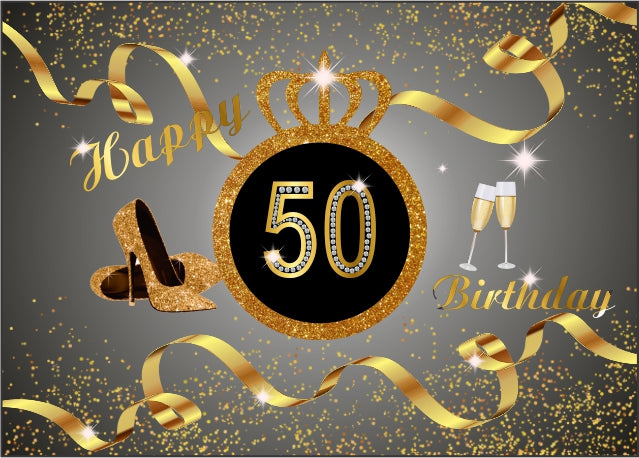 50th Birthday Party Backdrop