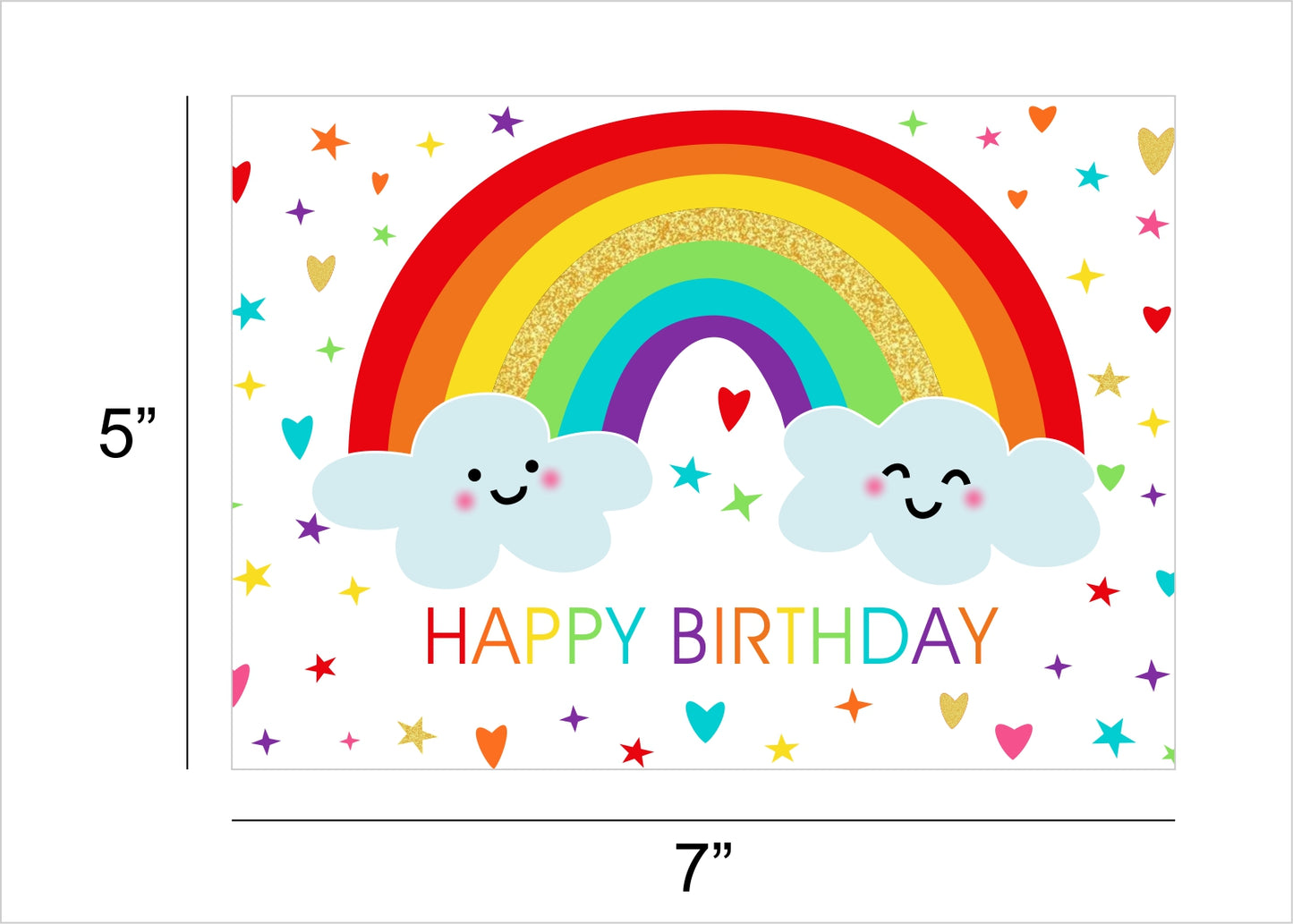 Rainbow Theme Birthday Party Backdrop