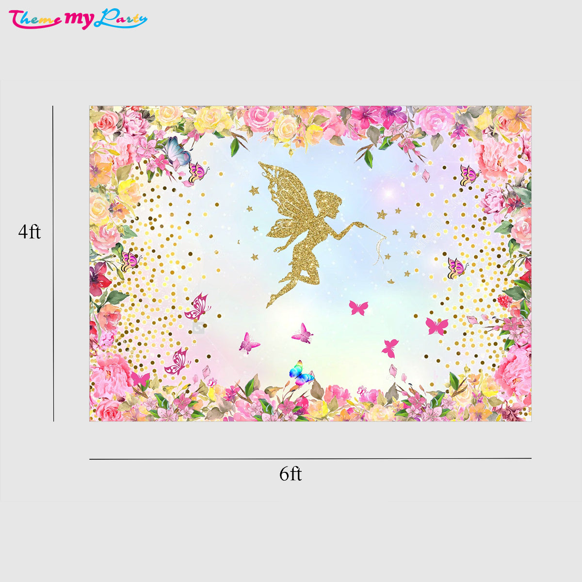 Butterfly & Fairies Theme Backdrop