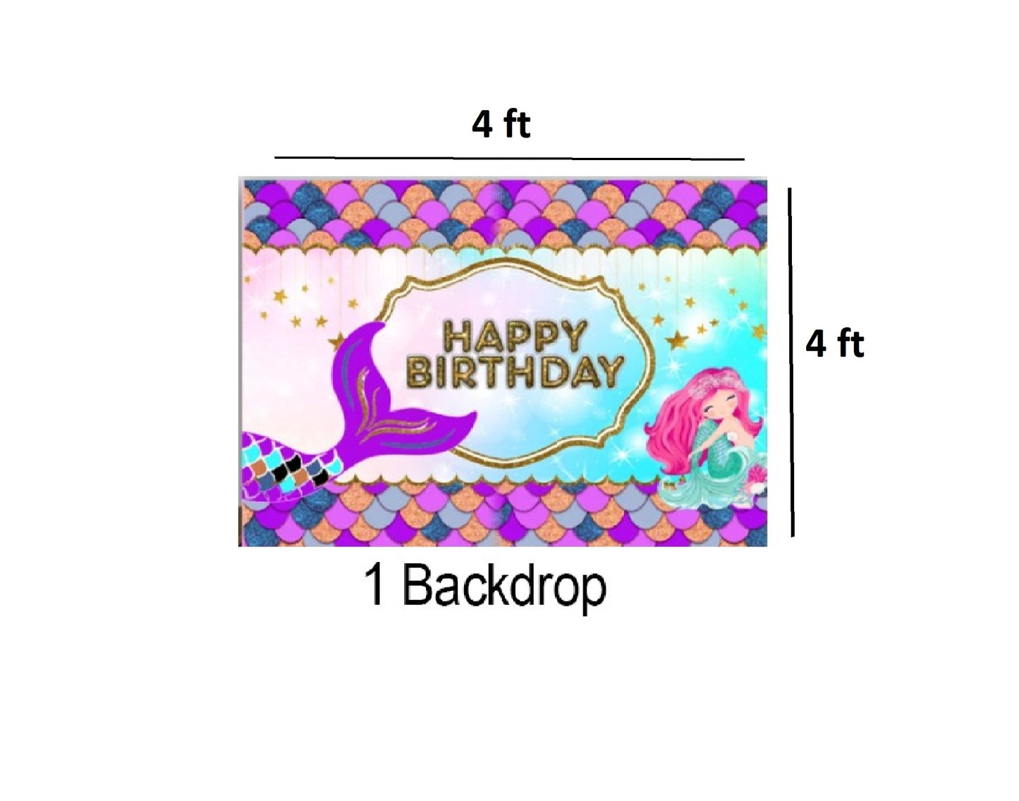 Mermaid Theme Birthday Party Complete Party Set for Girls