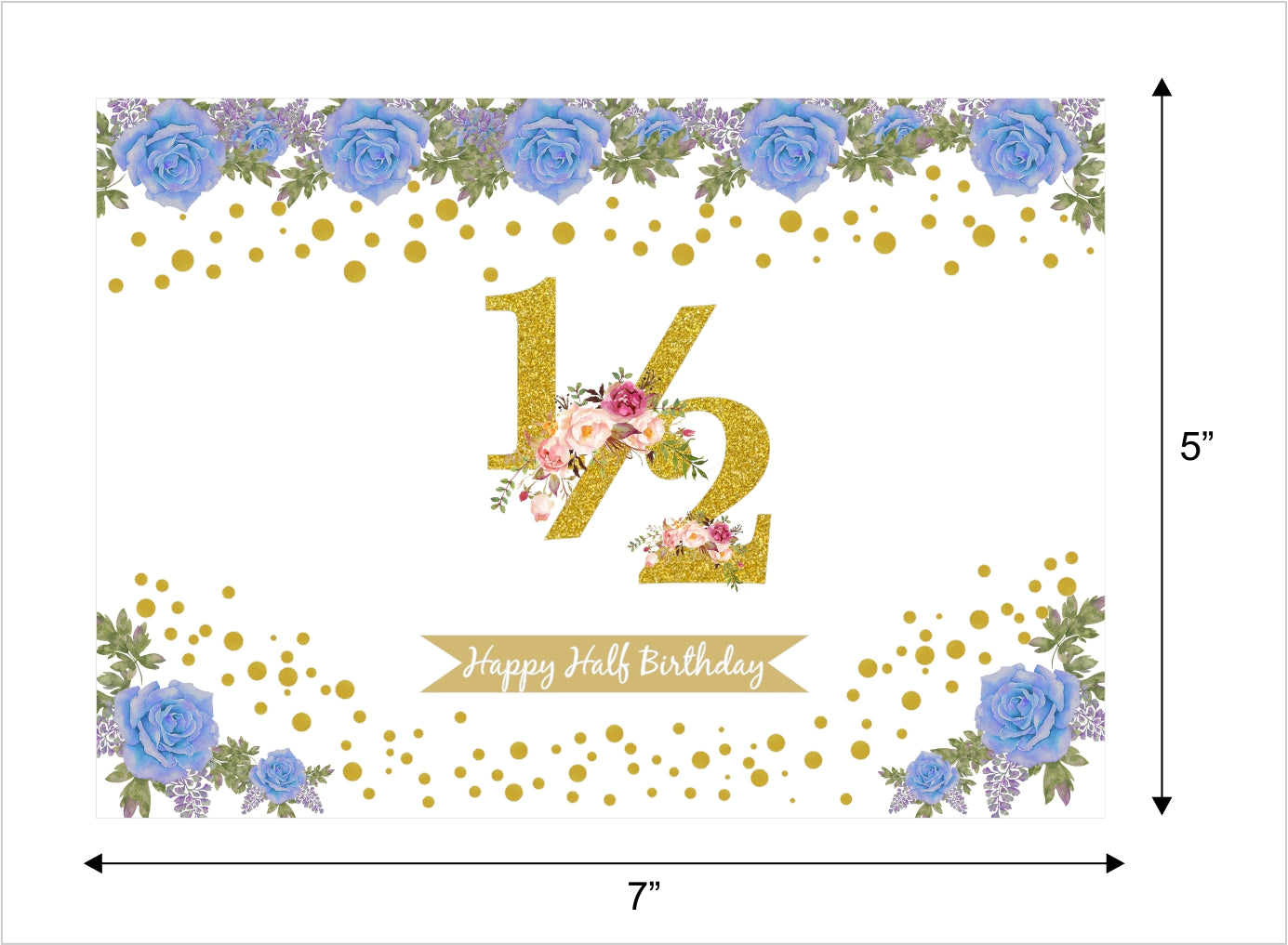 Half Birthday Party Backdrop For Decoration