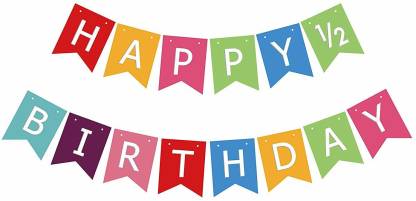 Half Birthday Party Banner for Decoration