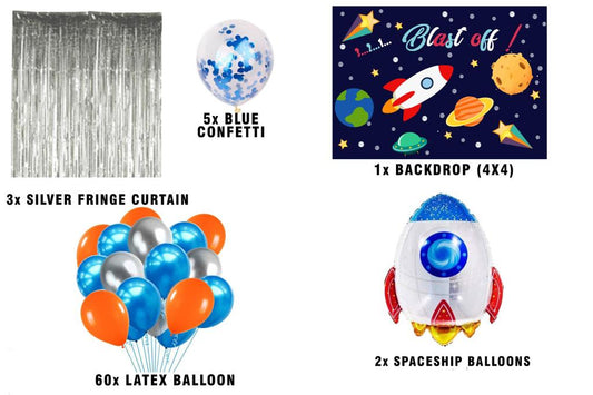 Space Theme Birthday Party Complete Party Set for Boys