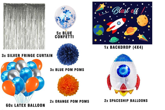 Space Theme Birthday Party Complete Party Set for Boys