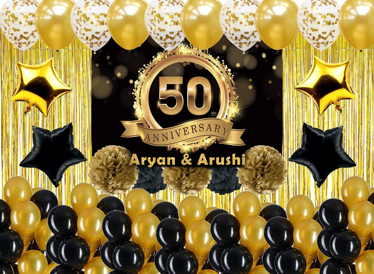 50th Anniversary Decorations Complete Party Set