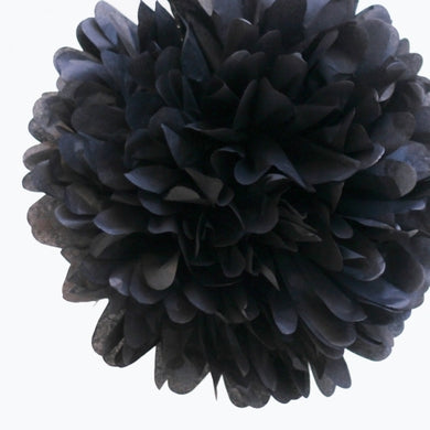 White Golden And Black Pom Pom Flower Decoration -Anniversary Parties & Milestone Birthday