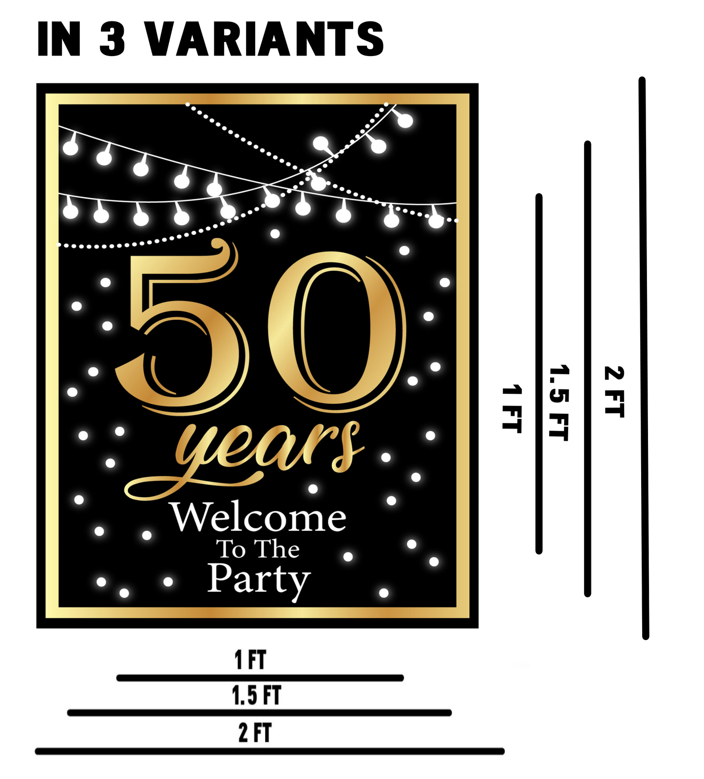 50th Anniversary Party Welcome Board For Decorations