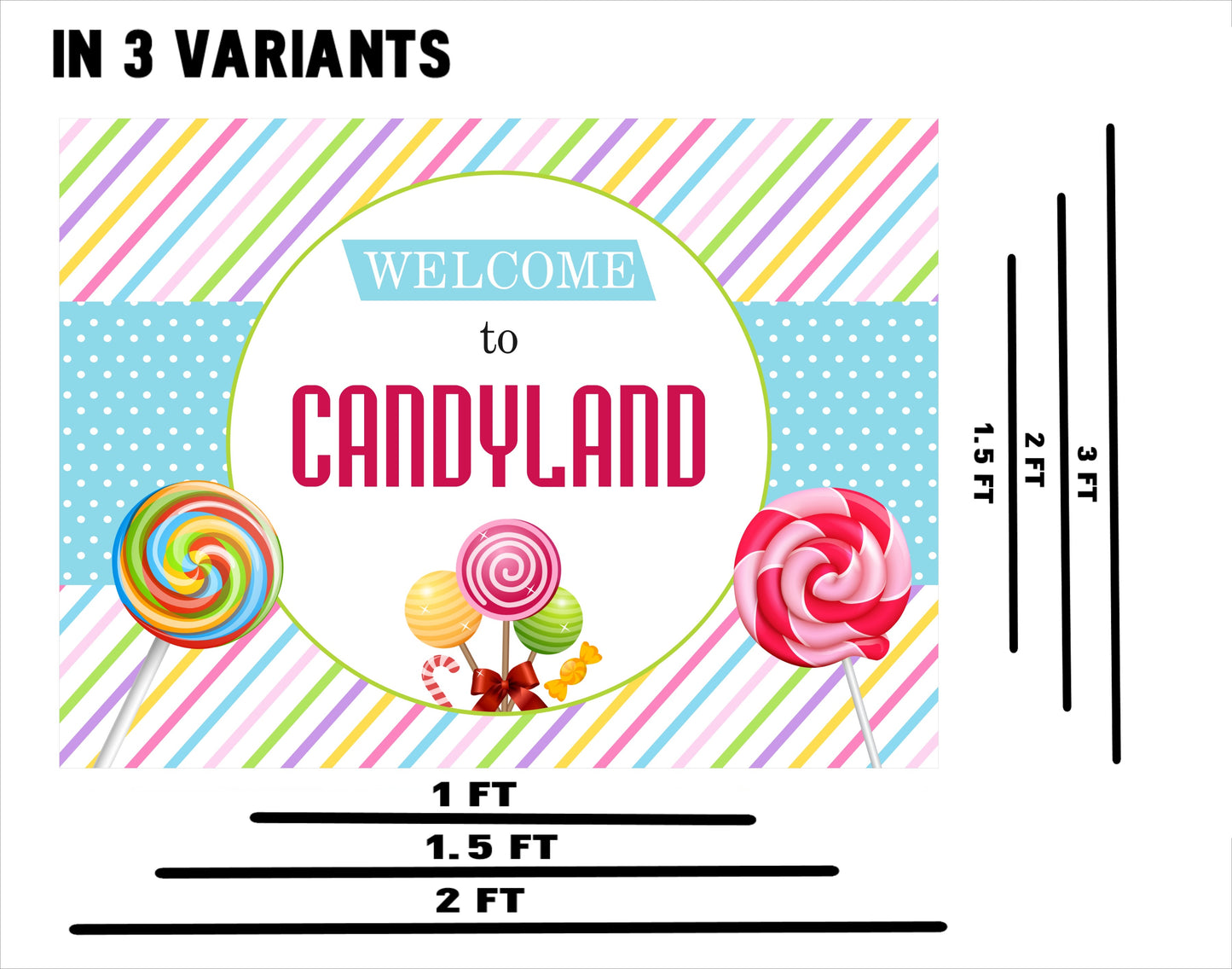Candy Land Theme Birthday Party Welcome Board