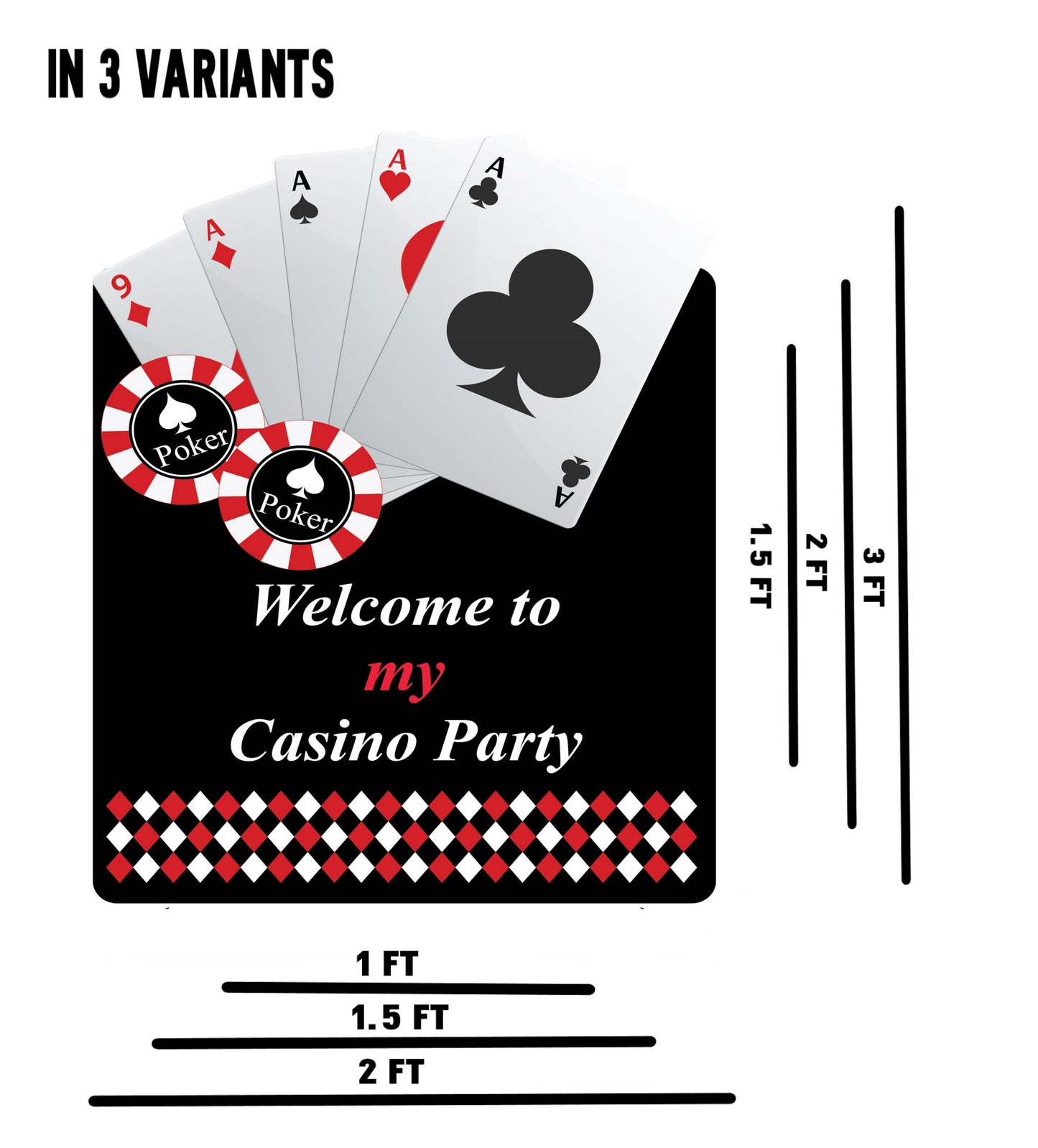 Casino/Card Party Welcome Board For Decorations