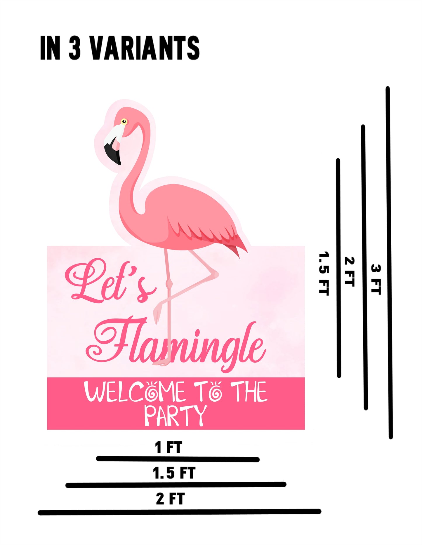 Flamingo Theme Birthday Party Welcome Board