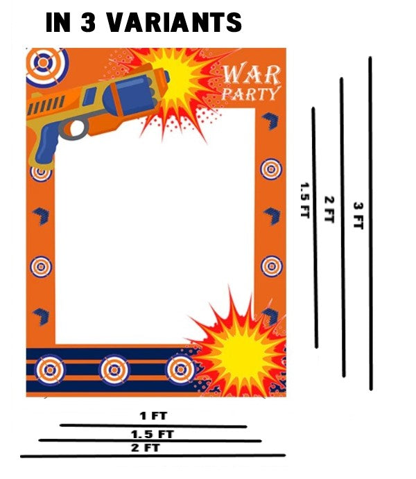 Battle Field -Birthday Party Selfie Photo Booth Frame