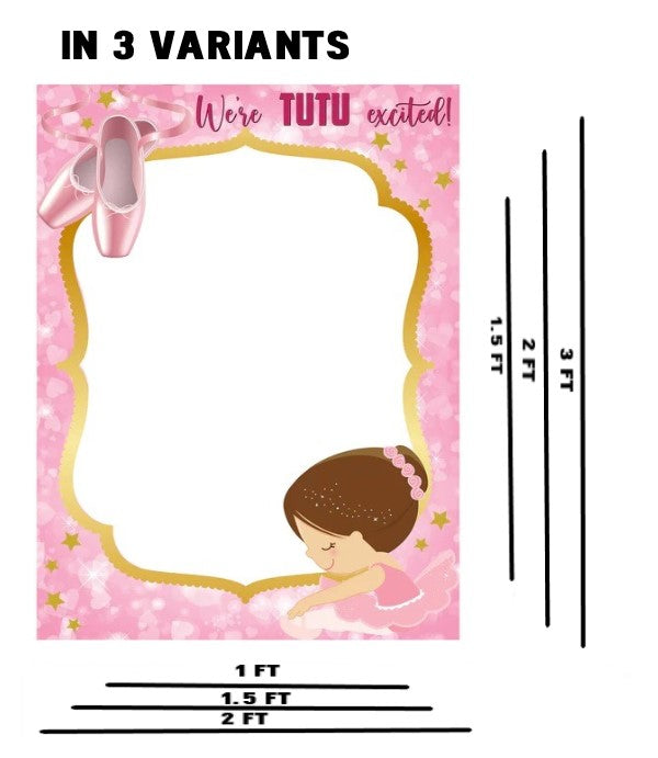 Ballerina Theme Birthday Party Selfie Photo Booth Frame