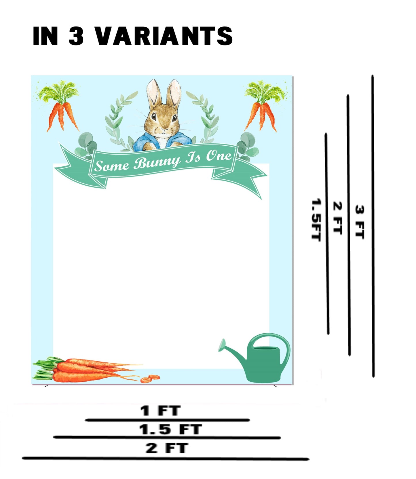 Some Bunny Is One Birthday Party Selfie Photo Booth Frame