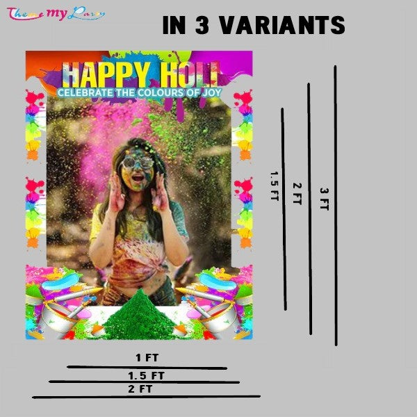 Holi Party Selfie Photo Booth Frame