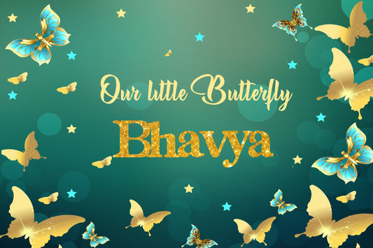 Personalize Butterfly Backdrop Banner